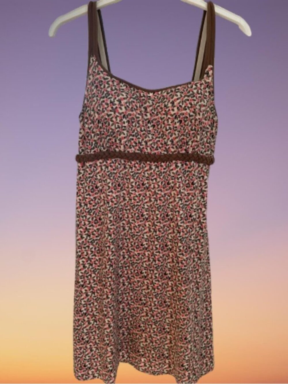 Sleeveless Dress Built-In Bra Cotton Stretch Size Large Denver Hayes Summer